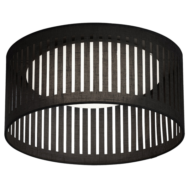 Dainolite 14W Slit Drum Led Flush Mount, Black SDLED-15FH-BK